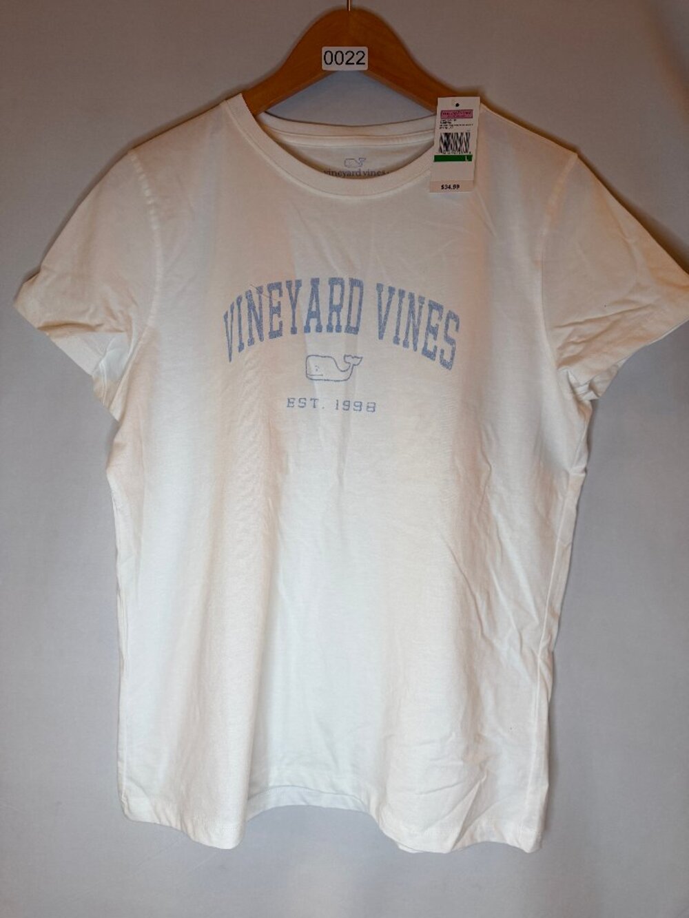 Vineyard Vines Heritage Logo Tee White L NWT